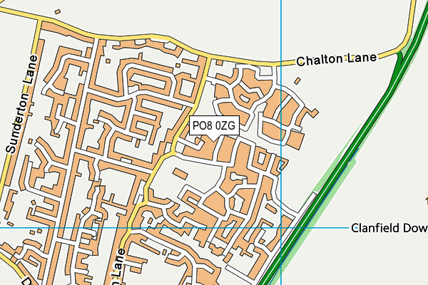 PO8 0ZG map - OS VectorMap District (Ordnance Survey)