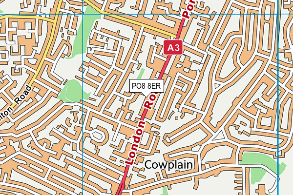 PO8 8ER map - OS VectorMap District (Ordnance Survey)