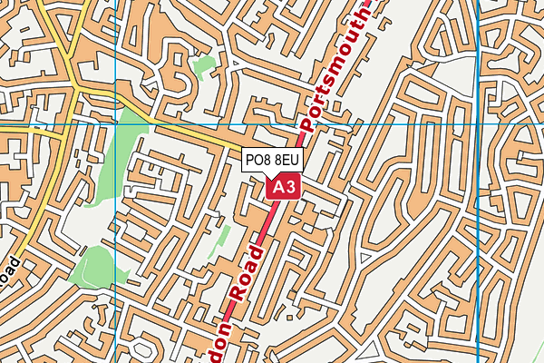 PO8 8EU map - OS VectorMap District (Ordnance Survey)