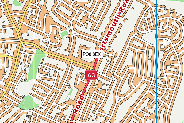 PO8 8EX map - OS VectorMap District (Ordnance Survey)