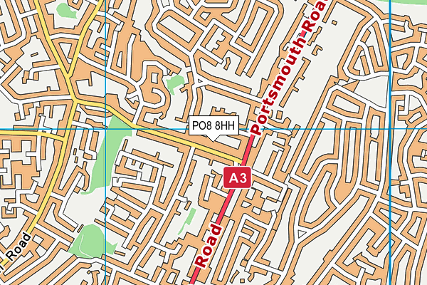 PO8 8HH map - OS VectorMap District (Ordnance Survey)