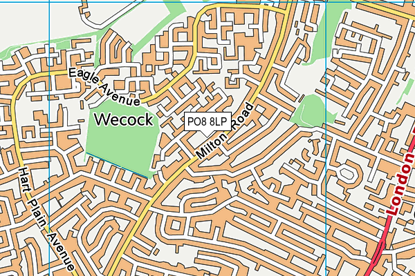 PO8 8LP map - OS VectorMap District (Ordnance Survey)