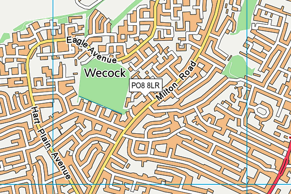 PO8 8LR map - OS VectorMap District (Ordnance Survey)