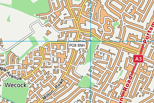 PO8 8NH map - OS VectorMap District (Ordnance Survey)