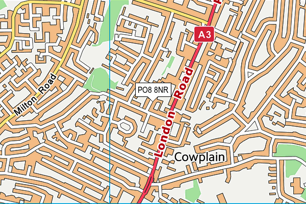 PO8 8NR map - OS VectorMap District (Ordnance Survey)