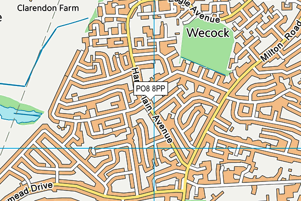 PO8 8PP map - OS VectorMap District (Ordnance Survey)