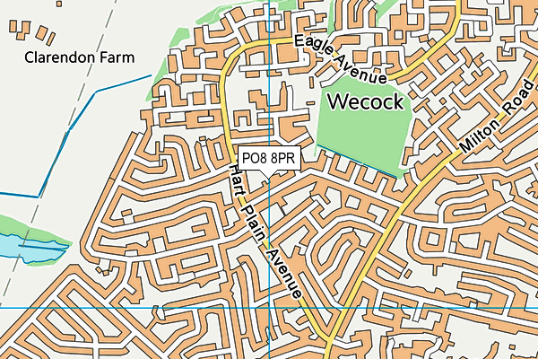 PO8 8PR map - OS VectorMap District (Ordnance Survey)