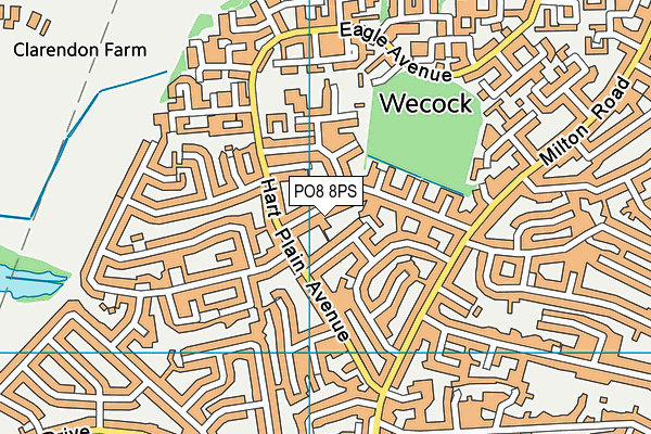 PO8 8PS map - OS VectorMap District (Ordnance Survey)