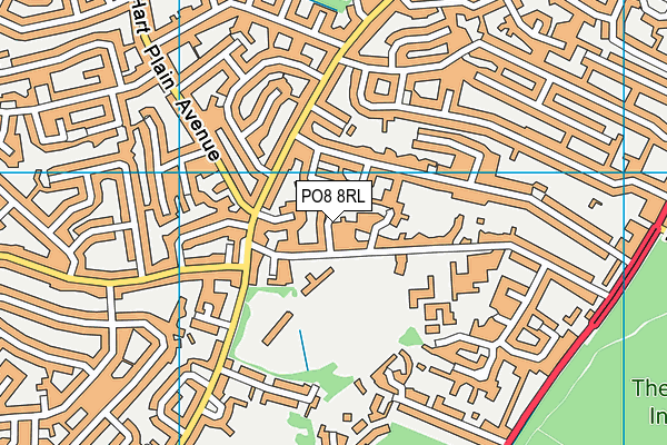 PO8 8RL map - OS VectorMap District (Ordnance Survey)