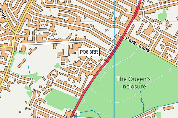 PO8 8RR map - OS VectorMap District (Ordnance Survey)