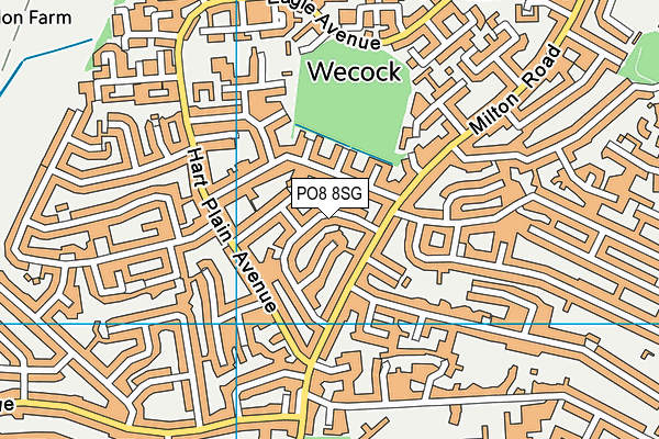 PO8 8SG map - OS VectorMap District (Ordnance Survey)