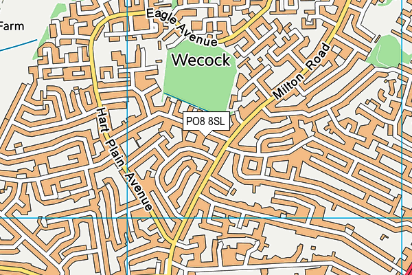 PO8 8SL map - OS VectorMap District (Ordnance Survey)