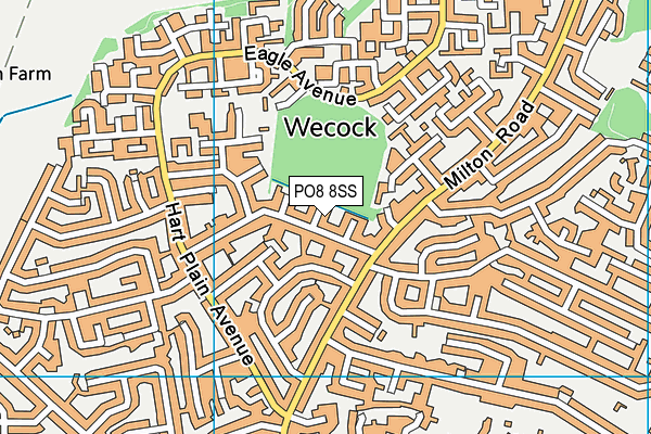 PO8 8SS map - OS VectorMap District (Ordnance Survey)