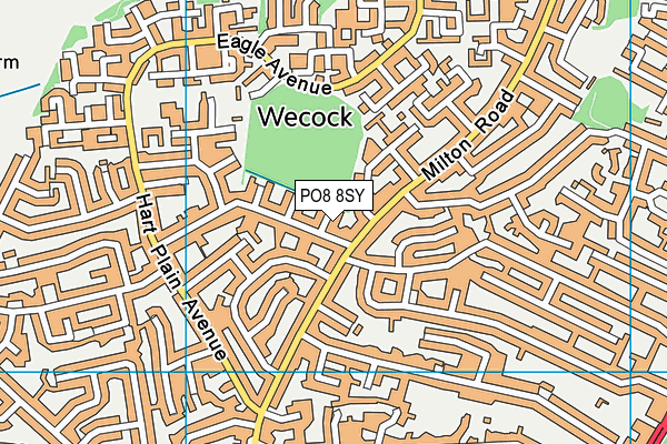 PO8 8SY map - OS VectorMap District (Ordnance Survey)