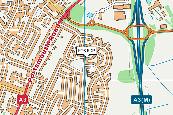 PO8 9DP map - OS VectorMap District (Ordnance Survey)