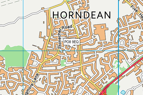 PO8 9EQ map - OS VectorMap District (Ordnance Survey)