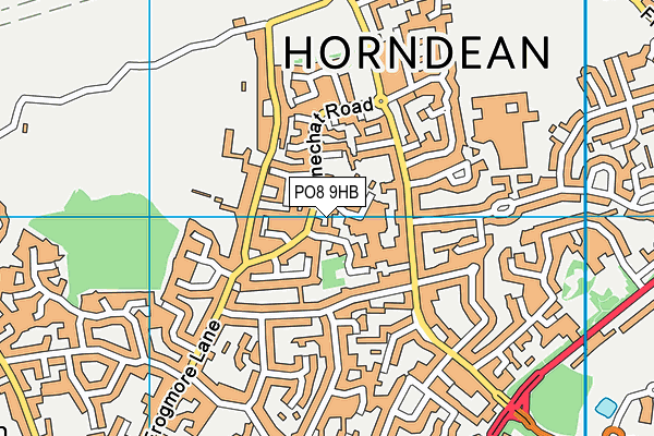 PO8 9HB map - OS VectorMap District (Ordnance Survey)