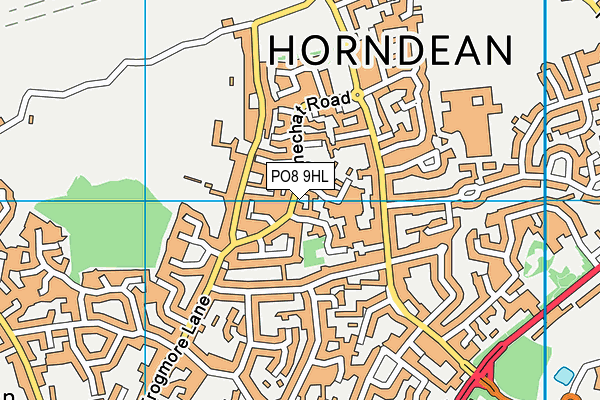 PO8 9HL map - OS VectorMap District (Ordnance Survey)