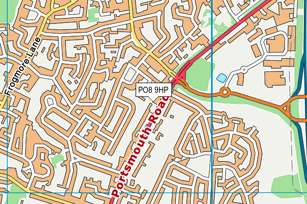 PO8 9HP map - OS VectorMap District (Ordnance Survey)