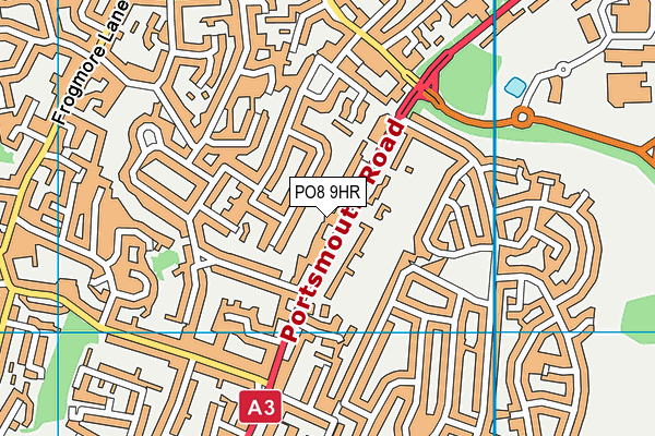 PO8 9HR map - OS VectorMap District (Ordnance Survey)