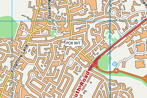 PO8 9HT map - OS VectorMap District (Ordnance Survey)