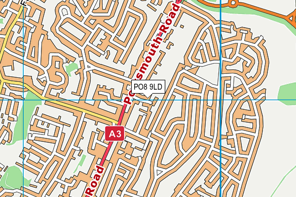 PO8 9LD map - OS VectorMap District (Ordnance Survey)