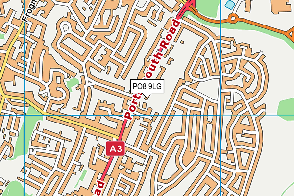 PO8 9LG map - OS VectorMap District (Ordnance Survey)