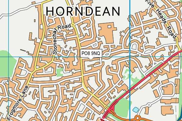 PO8 9NQ map - OS VectorMap District (Ordnance Survey)