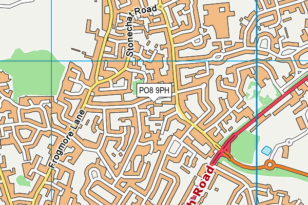 PO8 9PH map - OS VectorMap District (Ordnance Survey)
