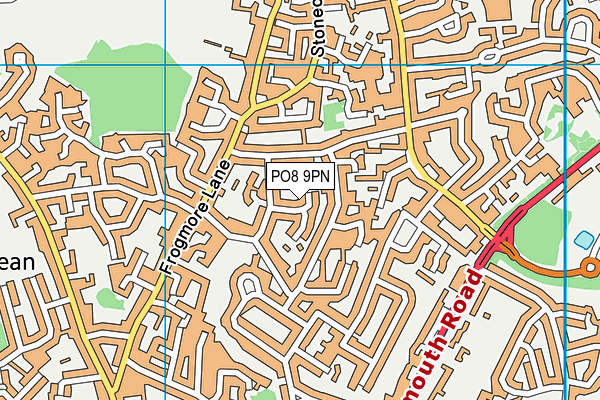 PO8 9PN map - OS VectorMap District (Ordnance Survey)