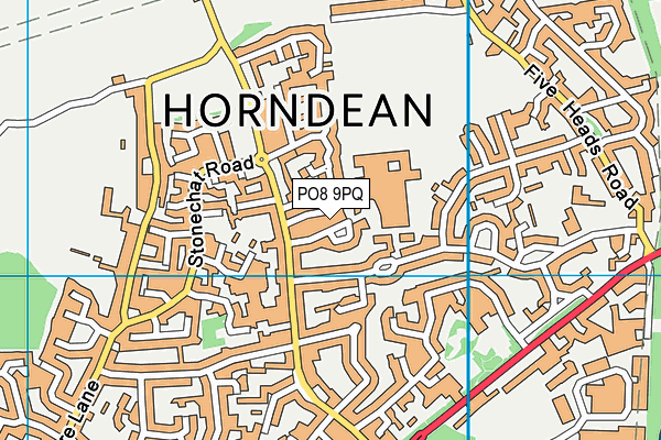 Horndean Technology College map (PO8 9PQ) - OS VectorMap District (Ordnance Survey)