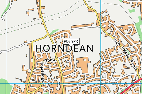 PO8 9PR map - OS VectorMap District (Ordnance Survey)