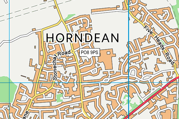 PO8 9PS map - OS VectorMap District (Ordnance Survey)