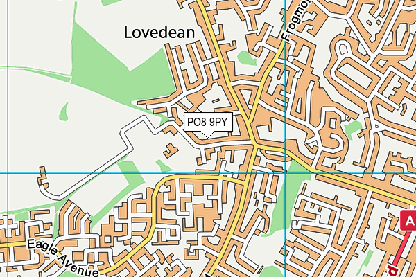 PO8 9PY map - OS VectorMap District (Ordnance Survey)