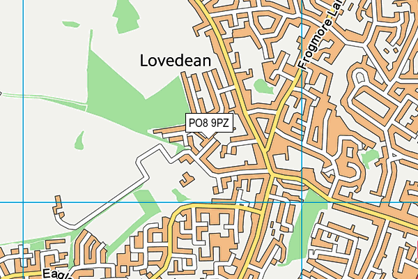 PO8 9PZ map - OS VectorMap District (Ordnance Survey)