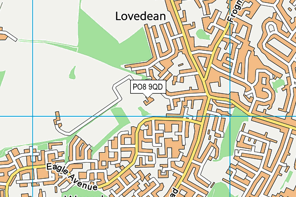 PO8 9QD map - OS VectorMap District (Ordnance Survey)