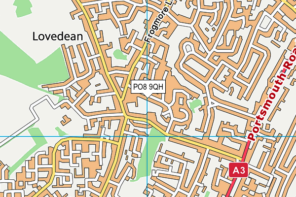 PO8 9QH map - OS VectorMap District (Ordnance Survey)