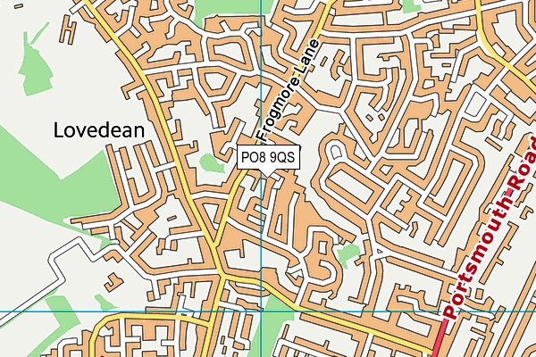 PO8 9QS map - OS VectorMap District (Ordnance Survey)