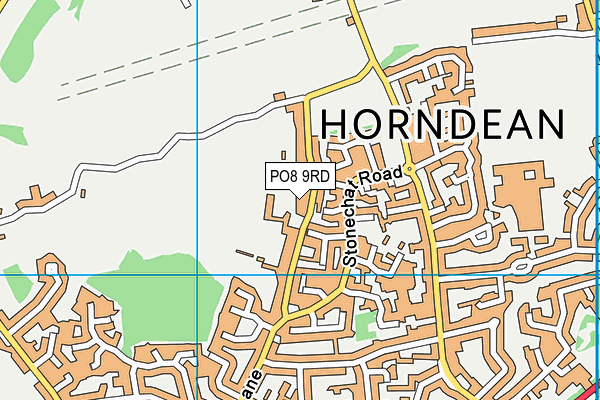 PO8 9RD map - OS VectorMap District (Ordnance Survey)