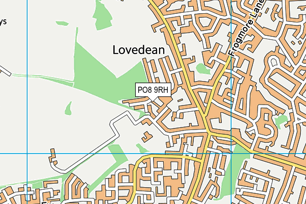 PO8 9RH map - OS VectorMap District (Ordnance Survey)