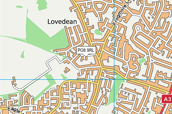 PO8 9RL map - OS VectorMap District (Ordnance Survey)