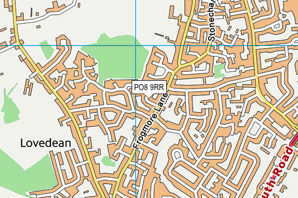 PO8 9RR map - OS VectorMap District (Ordnance Survey)