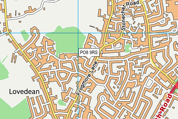 PO8 9RS map - OS VectorMap District (Ordnance Survey)