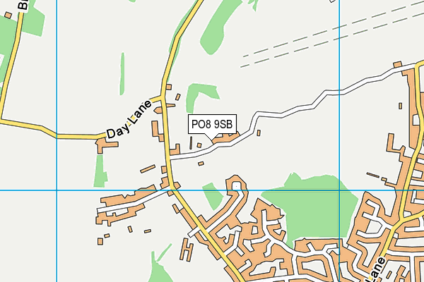 PO8 9SB map - OS VectorMap District (Ordnance Survey)