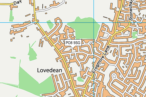 PO8 9SG map - OS VectorMap District (Ordnance Survey)