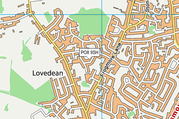 PO8 9SH map - OS VectorMap District (Ordnance Survey)