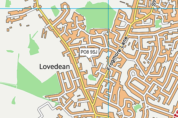 PO8 9SJ map - OS VectorMap District (Ordnance Survey)