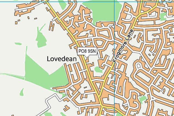 PO8 9SN map - OS VectorMap District (Ordnance Survey)