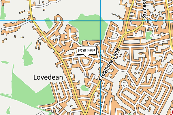 PO8 9SP map - OS VectorMap District (Ordnance Survey)