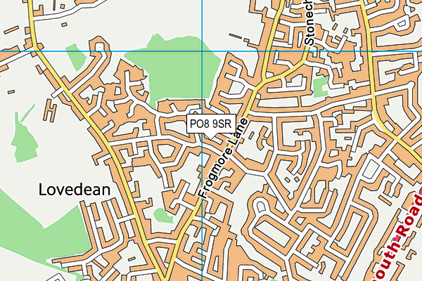 PO8 9SR map - OS VectorMap District (Ordnance Survey)